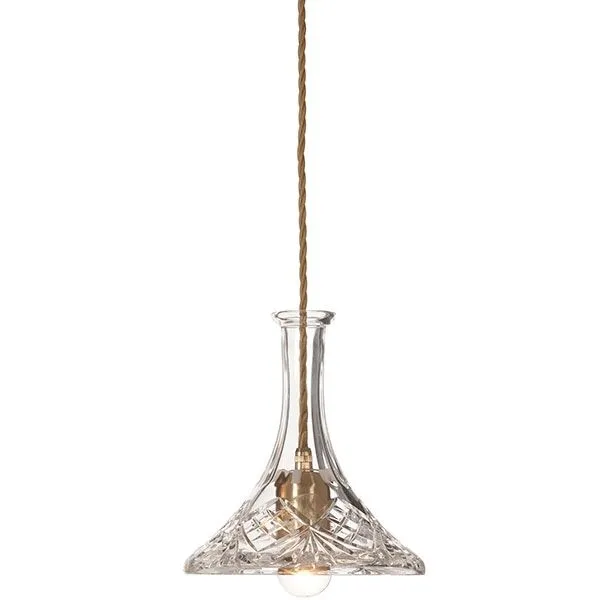 Lee Broom Tulip Decanterlight Krystal/ Messing – pendel — produktfoto