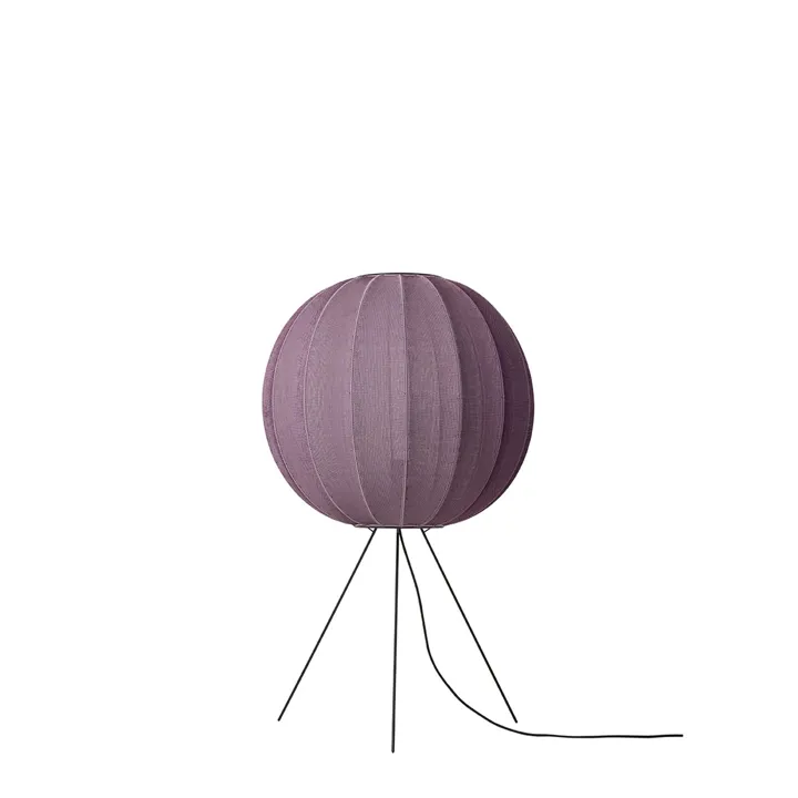 Made By Hand Knit-Wit Round Ø60 Medium Burgundy – gulvlampe — produktfoto