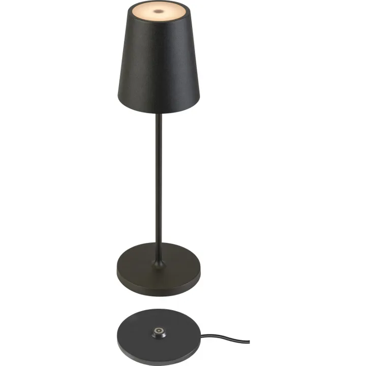 SLV Vinolina Two genopladelig , sort – bordlampe — produktfoto
