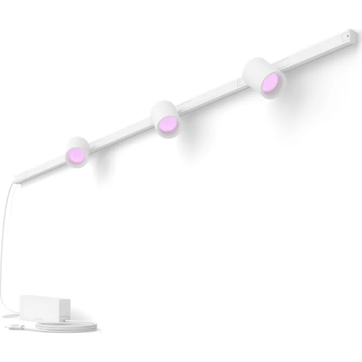 Philips Hue Perifo strømskinnesæt til væg, 3 skinnespots, hvid – væglampe — produktfoto