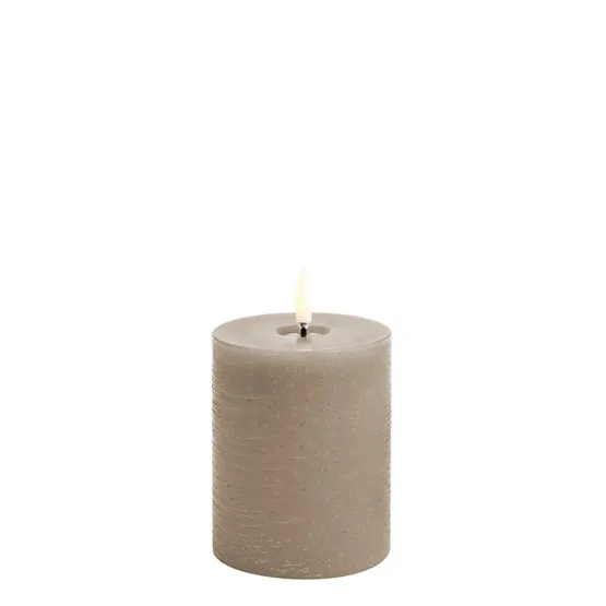 Uyuni LED Smeltet bloklys, Sandstone, Rustic, 7,8x10 cm – LED-stearinlys — produktfoto
