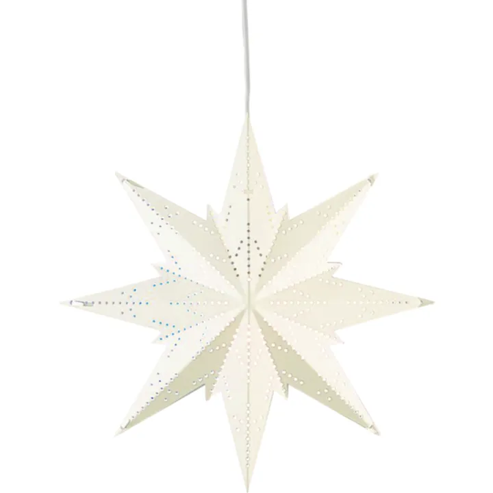 Star Trading Mini julestjerne med lys, 25 cm, hvid – dekorationslys — produktfoto