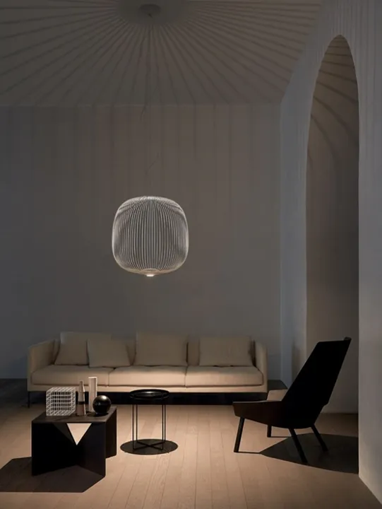 Foscarini Spokes 2 large dæmpbar, Hvid – pendel — produktfoto