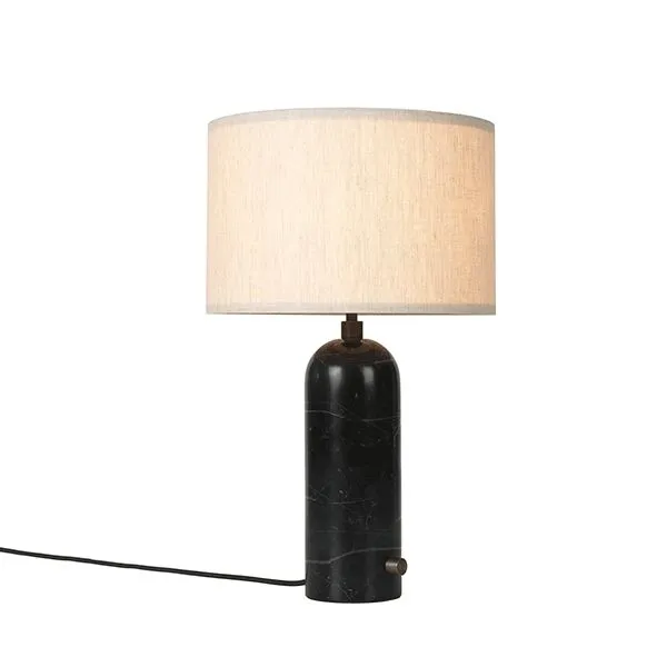 GUBI Gravity Lille Sort/Canvas – bordlampe — produktfoto
