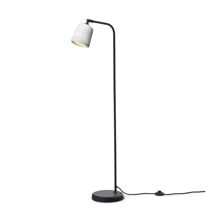 New Works Material Hvid Marmor – gulvlampe — produktfoto