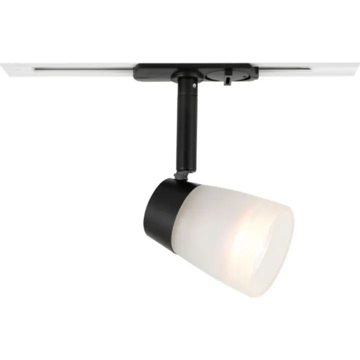 Halo Design Track Glass 1F skinnespot, sort – spot — produktfoto