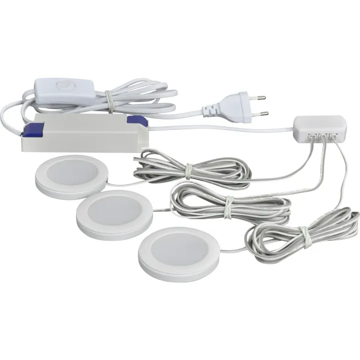 Nordtronic Linea møbelspots 3-kit, 3000K, hvid – spot — produktfoto