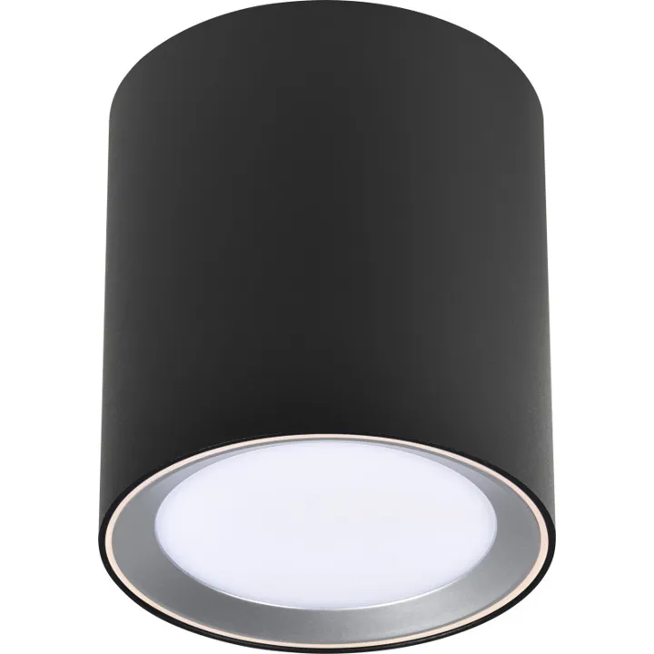 Nordlux Landon påbygningsspot, sort, H14 cm – spot — produktfoto